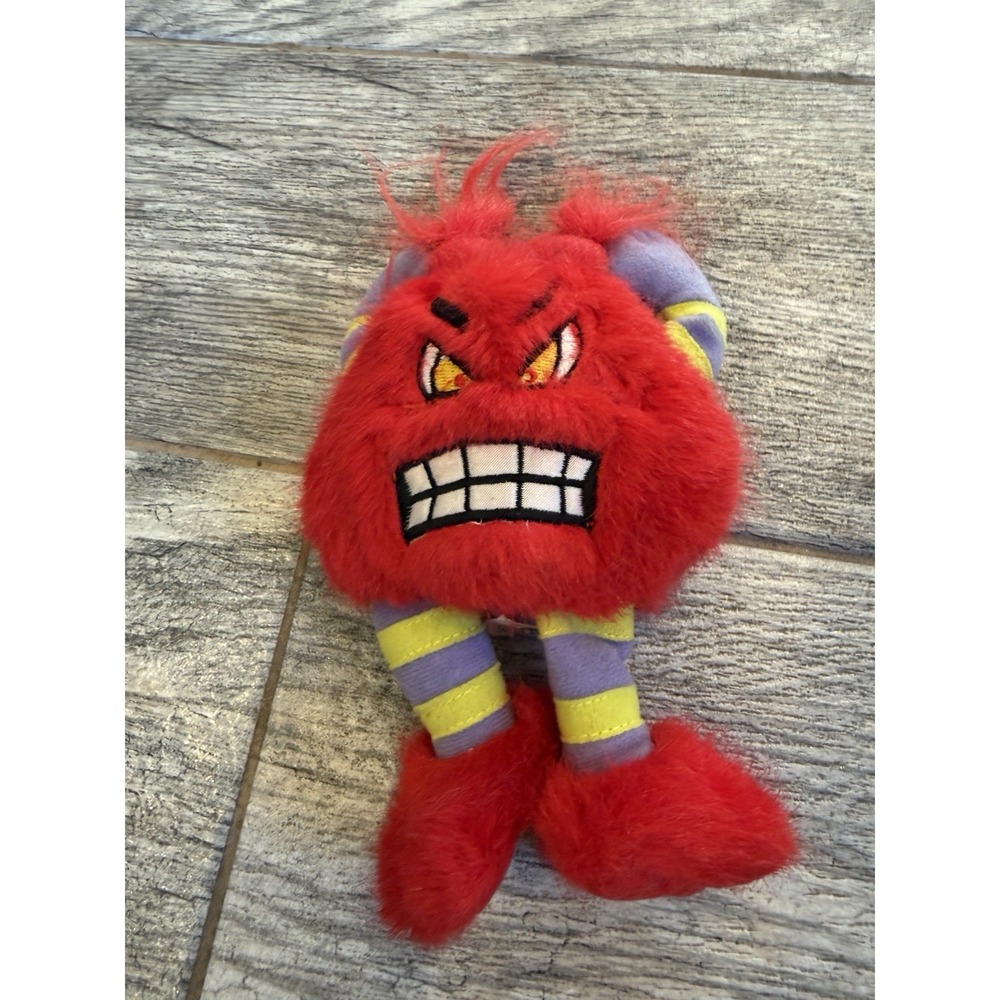 Silly Slammers Beanbag Plush Red Angry Monster No Sound 1998 Toy 90s Weighted